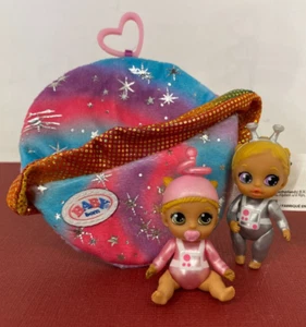 Zapf Creation ❤ Baby Born Surprise ❤ Mini Babies S3 Outer Space Twins- 5cm Dolls - Imagen 1 de 5