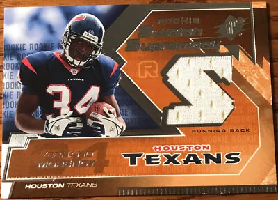 2005 SPx Rookie Swatch Supremacy Vernand Morency RS-VM Houston Texans - Image 1 of 2