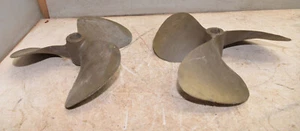 2 vintage Dyna Jet Michigan bronze propeller 16 x 18 LH & RH collectible prop - Picture 1 of 11
