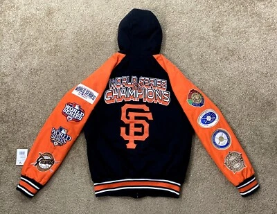 SAN FRANCISCO GIANTS 8 TIME WORLD SERIES CHAMPIONSHIP Hooded Jacket XL - Image 1 of 4