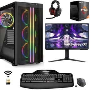 Komplett-PC: Ryzen 9 9950X3D / 32GB / 2TB SSD / 24" Odyssey 144Hz  / Win 11 - Afbeelding 1 van 6