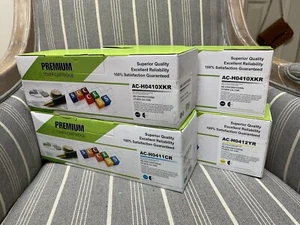 4-Premium Toner Cartridge for HP LaserJet Pro in CYAN, YELLOW & BLACK(2) NEW - Picture 1 of 2