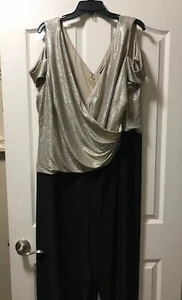 NEW Ralph Lauren Metallic Plus Size 24W Jumpsuit, Retail $170 - Picture 1 of 10