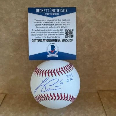 Lorenzo Cain Milwaukee Brewers 2019 GG firmado automático M.L. BÉISBOL BAS BB25626 Foto 1 de 3