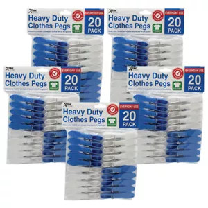 100Pcs Heavy Duty Plastic Laundry Clothes Pins Color Hanging Pegs Clips - Picture 1 of 1
