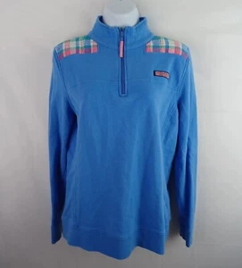 Vineyard Vines Preformance Sweater Size Medium Womens Blue 1/4 Zip LS Pullover - Picture 1 of 17