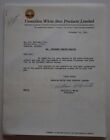 Canadian White Star Products Ltd 1964 letter ILG Electric Infrared - ST501001218