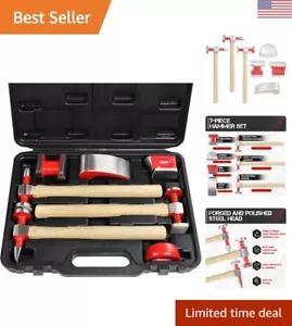 7 Piece Auto Body Repair Tool Hammer Dolly Set, Car Body Repair Tool Kit with... - Foto 1 di 10