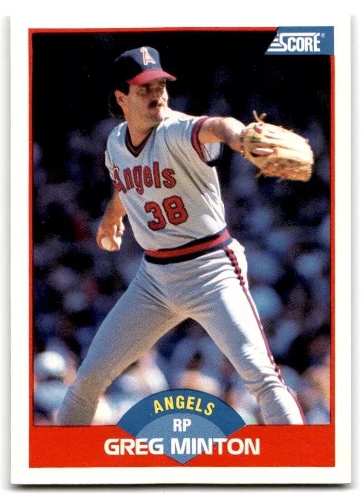 1989 Score  #543  Greg Minton   Pitcher   California Angels   FREE shipping - Image 1 of 1