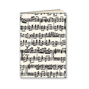 Luxury Softcover Notebook Lined A5 - Musical Notes - Italian - 48 Pages - Picture 1 of 1