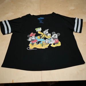 Disney Mickey and Friends T Shirt Women 3X Black Mickey Miney Mouse Goofy Donald - Picture 1 of 6