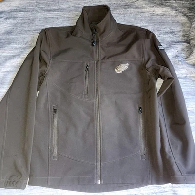 Dri Duck Motion Jacket Mens Small Brown Detroit Red Wings Soft Shell - Image 1 of 4