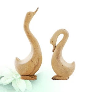  1 Pair DIY Wooden Desktop Ornament Blank Unfinished Wood Animal Shape Design - Picture 1 of 11