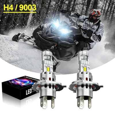 2 H4 Bright LED Light Bulbs For Arctic Cat ZR 8000 2014-2018 2019 headlight 12V - Image 1 of 4