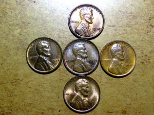 Beautiful Brilliant Uncirculated 1936P 1938P 1939P 1940p 1940D Lincolns C9 - Picture 1 of 2