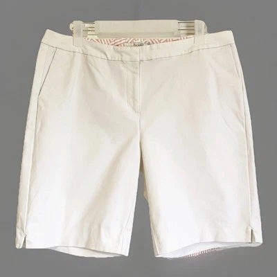 Pantalones Cortos Boden Richmond 9” Talla 10 Blanco Preppy Playa Costera Preppy Lagom Clásico Foto 1 de 4