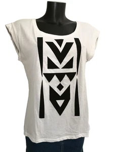 T-shirt 1.2.3 White and Black Very good condition Size 42 FR - Picture 1 of 5