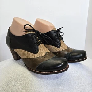 L'Artiste by Spring Step Bardot Damen Größe 38 (US 7,5-8) Navy Pump Bootie Schnürsenkel - Bild 1 von 16