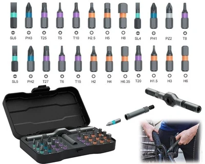 Home Repairs 24 In 1 Multi Bit Magnetic Screwdriver Set Multifunctional Toolbox  - Image 1 of 4