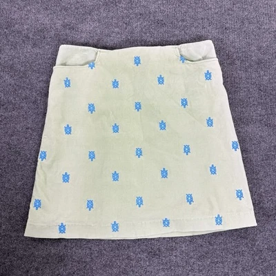 Falda De Colección Lilly Pulitzer Mujer 14 Verde Pana Tortugas Preppy Twee Resort Foto 1 de 4