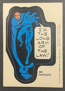 Pegatina Topps Marvel Comics 1975 "MR. FANTÁSTICO" Hermoso - Imagen 1 de 2