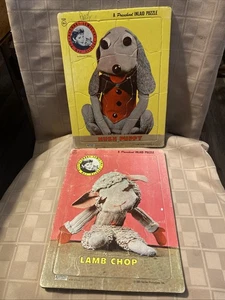 Vintage 1963 Shari Lewis LAMB CHOP And HUSH PUPPY Frame Tray Puzzle - Picture 1 of 18