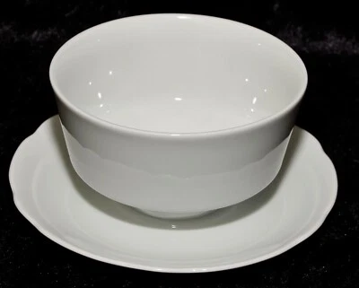 VintaGe Mitterteich Sauciere  Unterteller 1teilig Soßenschüssel weiß Porzellan - Bild 1 von 4