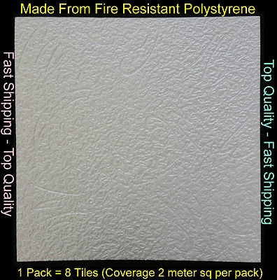 DECODALE 6m² Polystyrene Ceiling Tile Wall Panel Flame Retardant Fire Resistant Budapest
