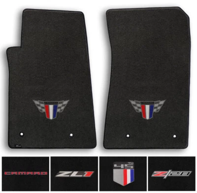 Lloyd Carpet 2pc Floor Mats for 2010-2015 Chevrolet Camaro - Choose Color & Logo - Image 1 of 4
