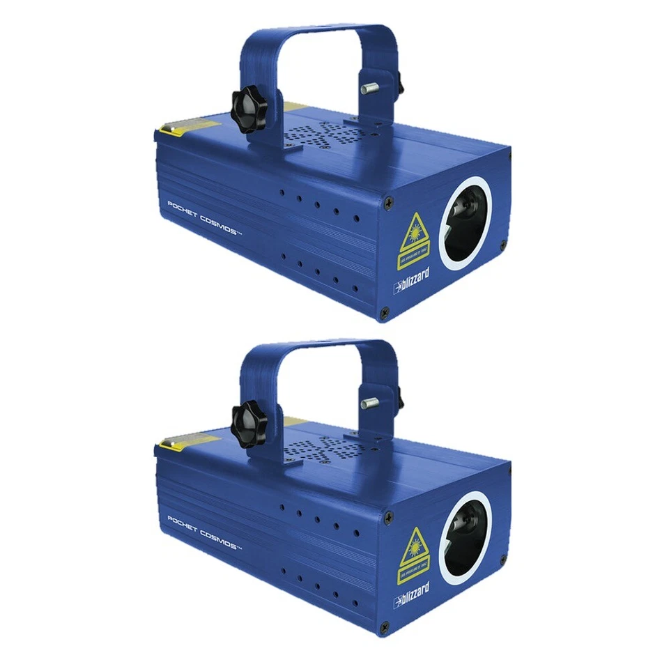 Pair of 2x Blizzard Pocket Cosmos DMX Fat Beam Laser (Green) - Image 1 of 3