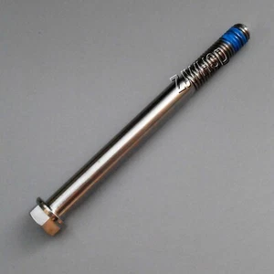 Tornillo de titanio M8 x 90 Ti perno hexagonal brida de cabeza hexagonal con armario de rosca azul - Imagen 1 de 2