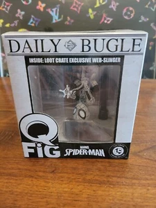 Loot Crate Exclusive Q-Fig Marvel Spider-Man DAILY BUGLE BLACK & WHITE G4 - Picture 1 of 8