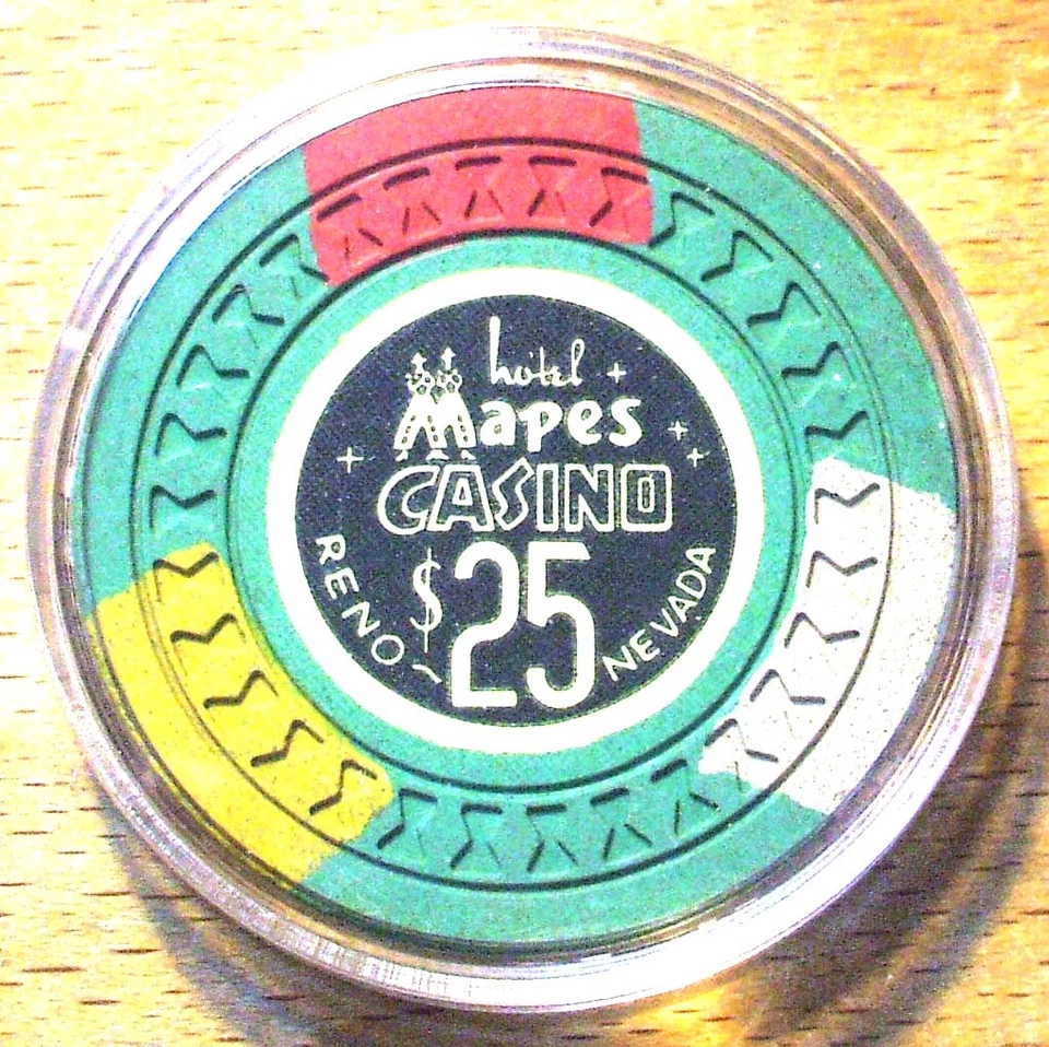 $25. Mapes Casino Chip - 1950s - Reno, Nevada - Hourglass Mold 💥💥💥💥💥💥 - Image 1 of 1