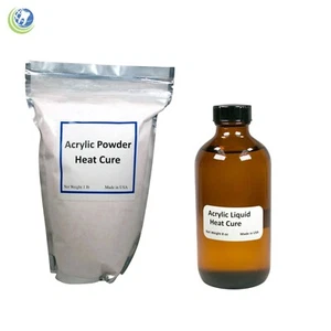 Dental Laboratory Dentist Heat Cure Acrylic Kit Dentures Light Pink Veined - Picture 1 of 6