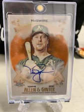 Mark Mcgwire auto orange Chrome Refractor #16/25 Allen & Ginter Topps 2021 