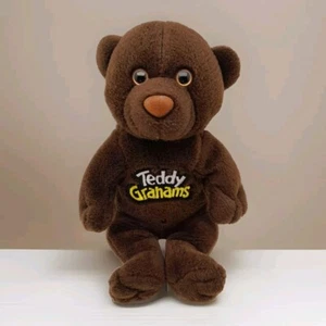 Vintage Teddy Grahams Chunky Chocolate Bear Plush 7” Promo Stuffed Animal Toy - Picture 1 of 9