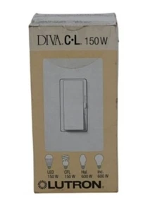 Lutron DIVA C-L 150W Dimmer Switch for LED, CFL, Halogen, and Incandescent Bulbs - Picture 1 of 6
