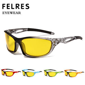 Polarisierte Sport Nachtsicht Sonnenbrille für Herren Outdoor Angeln Radfahren Brille Neu