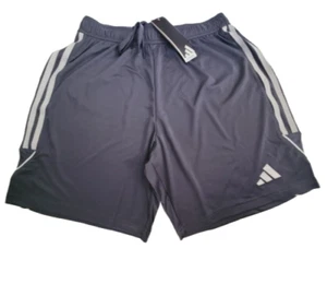 Adidas Men's Tiro 23 League Logo Shorts M L Gray White Football Soccer Sport New - Picture 1 of 22