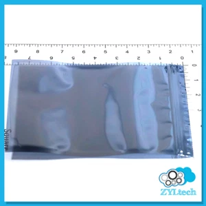 5 1/2" 7 1/2" Anti Static Bag ESD Metal Silver Resealable Zip Lock 25 50 100 PCS - Picture 1 of 3
