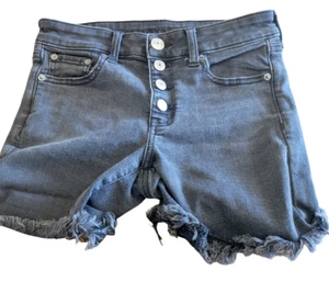 American Eagle AEO Women's Hi-Rise Shortie Denim Shorts Next Level Stretch Sz 0 - Picture 1 of 8