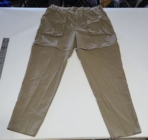 Pantalones Cabelas Exterior Convertibles Oliva 2XL 40-44" Cintura 34" Entrepierna Nuevos Nylon - Imagen 1 de 8