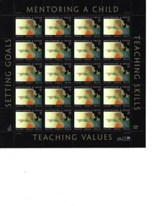 US SCOTT 3556 PANE OF 20 MENTORING A CHILD STAMPS 34 CENT FACE MNH - Picture 1 of 1