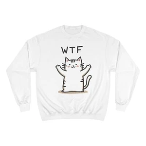 Witty Cat Motivational Sweatshirt, Funny Cat Sweatshirt, Animal Lover Gift, - Picture 1 of 13
