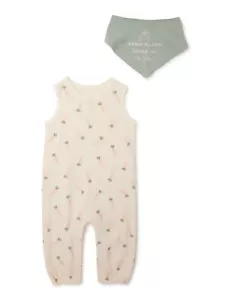 0-3M to Celebrate Baby Unisex Easter Romper & Bandana , 2pc Outfit cream - Picture 1 of 1