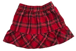 Carter's Red Plaid Skirt Size 5/5A Excellent Condition- Toddler Girls Ruffle Hem - Picture 1 of 3