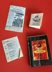 Vintage Dollhouse Miniature Illustrated Sears Roebuck Catalog Newspaper Tax Lot - Picture 1 of 7