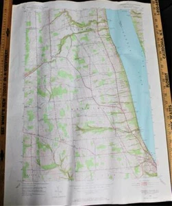 READING CENTER NY WEST SIDE SENECA LAKE TOPOGRAPHIC SURVEY MAP 1950 VINTAGE - Picture 1 of 1