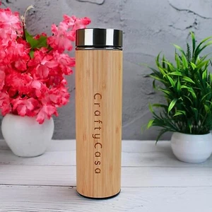 Premium Bamboo Thermos for Daily Use | Stylish & Sustainable Drinking Bottle - Picture 1 of 9