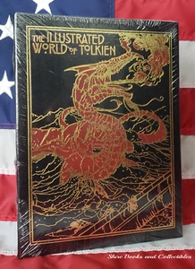NEW Illustrated World of Tolkien Easton Press Leather Hardcover Hobbit Lord Ring - Picture 1 of 5